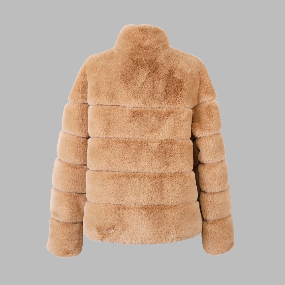 人造毛女式上衣