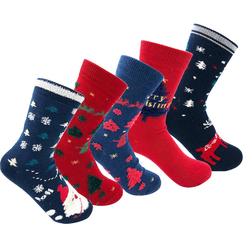 圣誕主題女襪純棉提花襪NF18098