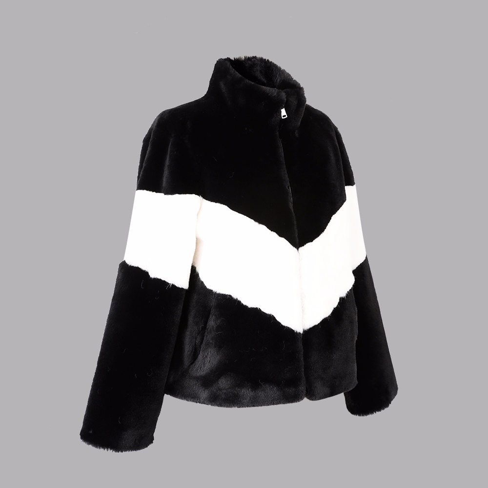 人造毛立領夾克