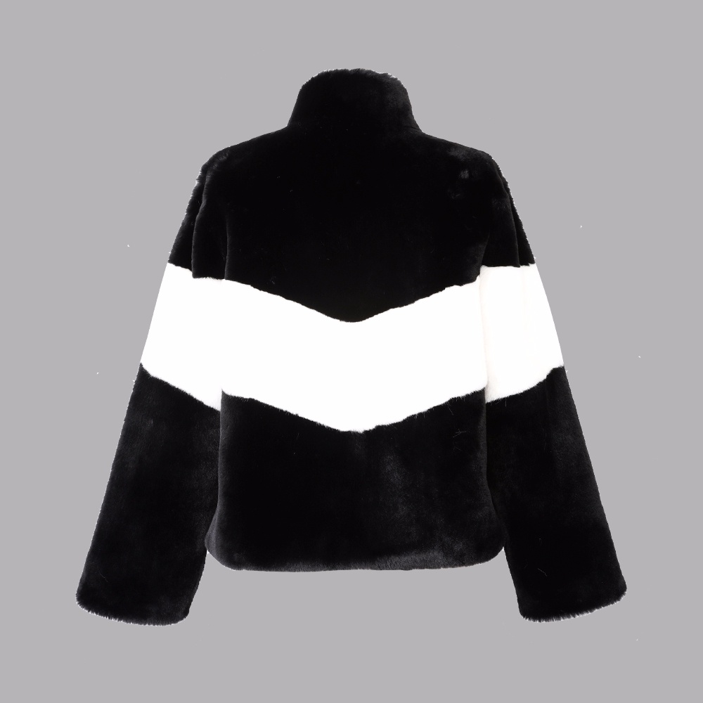 人造毛立領夾克