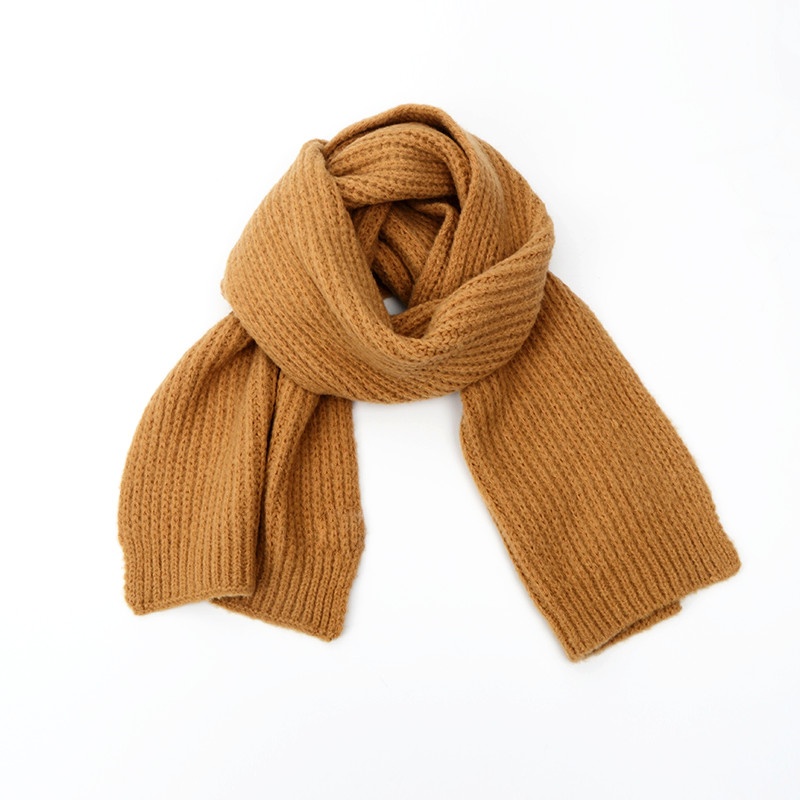 純色針織彈力馬海毛圍巾