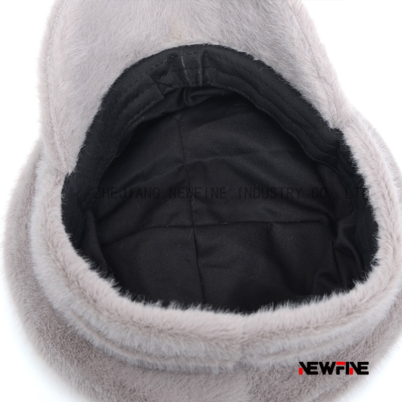 女式貂絨仿皮草時尚鴨舌帽